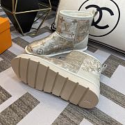 Fortok Louis Vuitton PVC Electric Embroidery Boots Beige - 4