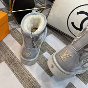 Fortok Louis Vuitton PVC Electric Embroidery Boots Grey - 6