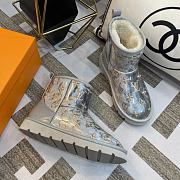 Fortok Louis Vuitton PVC Electric Embroidery Boots Grey - 3