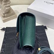 Fortok Celine Dark Green Lizard Leather Box Bag 18.5×15×6cm - 5