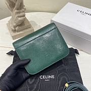 Fortok Celine Dark Green Lizard Leather Box Bag 18.5×15×6cm - 3