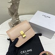 Fortok Celine Lambskin Box Bag in Light Pink 18.5x15.5x6cm - 3