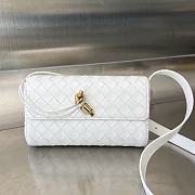 Fortok Bottega Veneta Mini Andiamo Crossbody Bag White 755545 21.5x13.5x4.5cm - 1