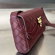 Fortok Bottega Veneta Mini Andiamo Crossbody Bag Burgundy 755545 21.5x13.5x4.5cm - 2