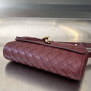 Fortok Bottega Veneta Mini Andiamo Crossbody Bag Burgundy 755545 21.5x13.5x4.5cm - 3