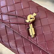 Fortok Bottega Veneta Mini Andiamo Crossbody Bag Burgundy 755545 21.5x13.5x4.5cm - 6