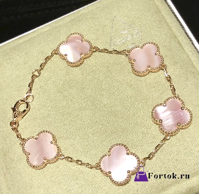 Fortok Van Cleef & Arpels Alhambra Bracelet Light Pink 5 Motifs - 1