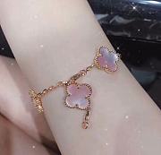 Fortok Van Cleef & Arpels Alhambra Bracelet Light Pink 5 Motifs - 6