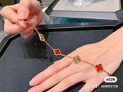 Fortok Van Cleef & Arpels Alhambra Red Four-leaf Clover Five-Flower Bracelet - 6