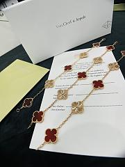 Fortok Van Cleef & Arpels Alhambra Red Four-leaf Clover Five-Flower Bracelet - 1