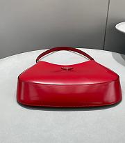 Fortok Prada Cleo Brushed Leather Hobo Bag In Red 27×19×5cm - 3