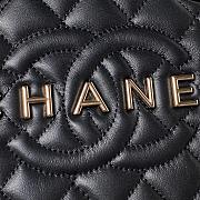 Fortok Chanel Star Handbag Satin & Gold-tone Metal Black 22.5×22.5×6cm - 3