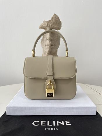 Fortok Celine 2023 Tabou Mini Shoulder Bag Beige 10L343 12×16×5cm