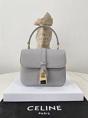 Fortok Celine 2023 Tabou Mini Shoulder Bag Grey 10L343 12×16×5cm - 1