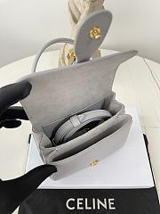 Fortok Celine 2023 Tabou Mini Shoulder Bag Grey 10L343 12×16×5cm - 2