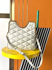 Fortok Saint Laurent 87 Quilted-Leather Clutch Bag White 754001 26x26.5x5cm - 3