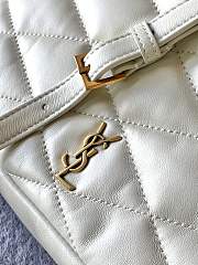 Fortok Saint Laurent 87 Quilted-Leather Clutch Bag White 754001 26x26.5x5cm - 6