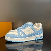Fortok Louis Vuitton Trainer Sneaker White and Blue - 4