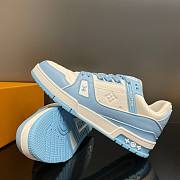 Fortok Louis Vuitton Trainer Sneaker White and Blue - 5