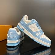 Fortok Louis Vuitton Trainer Sneaker White and Blue - 3