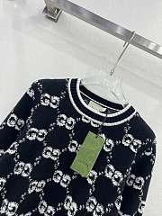 Fortok Gucci Jacquard-knit Wool-bouclé Long-Sleeves Sweater Black - 5