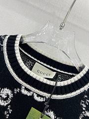 Fortok Gucci Jacquard-knit Wool-bouclé Long-Sleeves Sweater Black - 3