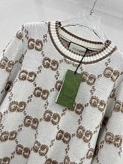 Fortok Gucci Jacquard-knit Wool-bouclé Long-Sleeves Sweater White - 3