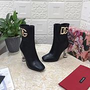 Fortok Dolce&Gabbana Hollow Drill Heel Short Boots in Black - 6