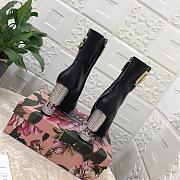 Fortok Dolce&Gabbana Hollow Drill Heel Short Boots in Black - 2