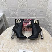Fortok Dolce&Gabbana Hollow Drill Heel Short Boots in Black - 4