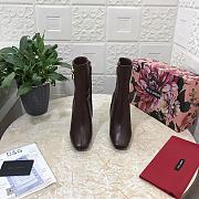 Fortok Dolce&Gabbana Hollow Drill Heel Short Boots in Dark Brown - 5