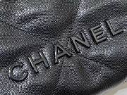 Fortok Chanel 22 Grained Leather With Black Chanel Logo Handbag 20x19x6cm - 3