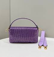 Fortok Fendi Baguette Re-Edition Lilac Beads Bag in Purple 27cm - 2