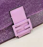 Fortok Fendi Baguette Re-Edition Lilac Beads Bag in Purple 27cm - 4