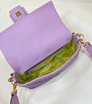 Fortok Fendi Baguette Re-Edition Lilac Beads Bag in Purple 27cm - 6