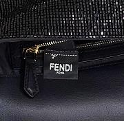 Fortok Fendi Baguette Re-Edition Lilac Beads Bag in Black 27cm - 2
