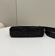 Fortok Fendi Baguette Re-Edition Lilac Beads Bag in Black 27cm - 5