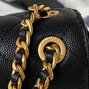 Fortok Chanel 23K Grained Calfskin Flap Bag in Black AS4431 13×20.5×7.5cm - 4