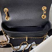 Fortok Chanel 23K Grained Calfskin Flap Bag in Black AS4431 13×20.5×7.5cm - 2