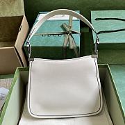 Fortok Gucci Horsebit Slim Shoulder Bag in White Leather 23x18.5x3cm - 3