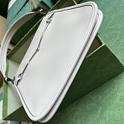 Fortok Gucci Horsebit Slim Shoulder Bag in White Leather 23x18.5x3cm - 5