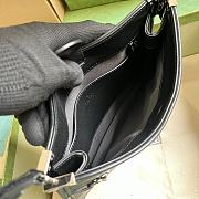 Fortok Gucci Horsebit Slim Shoulder Bag in Black Leather 23x18.5x3cm - 3
