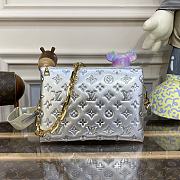 Fortok Louis Vuitton Coussin PM Bag in Silver M21769 26x20x12cm - 1