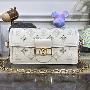 Fortok Louis Vuitton Dauphine East West Bag in Beige M22955 24.5x13.5x9cm - 1