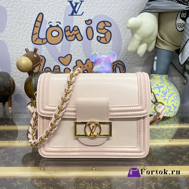 Fortok Louis Vuitton Mini Dauphine MM in Pink M23558 20x15x19cm - 1