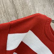 Fortok Celine 2023 Christmas Red and White Striped Sweater - 5