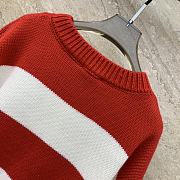 Fortok Celine 2023 Christmas Red and White Striped Sweater - 4