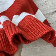 Fortok Celine 2023 Christmas Red and White Striped Sweater - 3