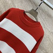 Fortok Celine 2023 Christmas Red and White Striped Sweater - 2