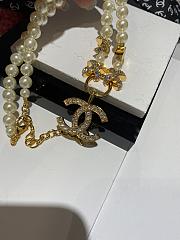 Fortok Chanel Crystal Diamond Pearl Necklace - 6
